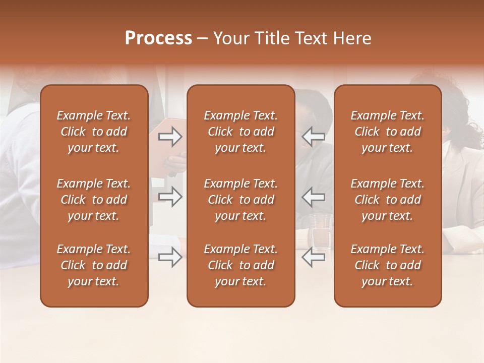 Stockphotographs Communicating Businesswoman PowerPoint Template