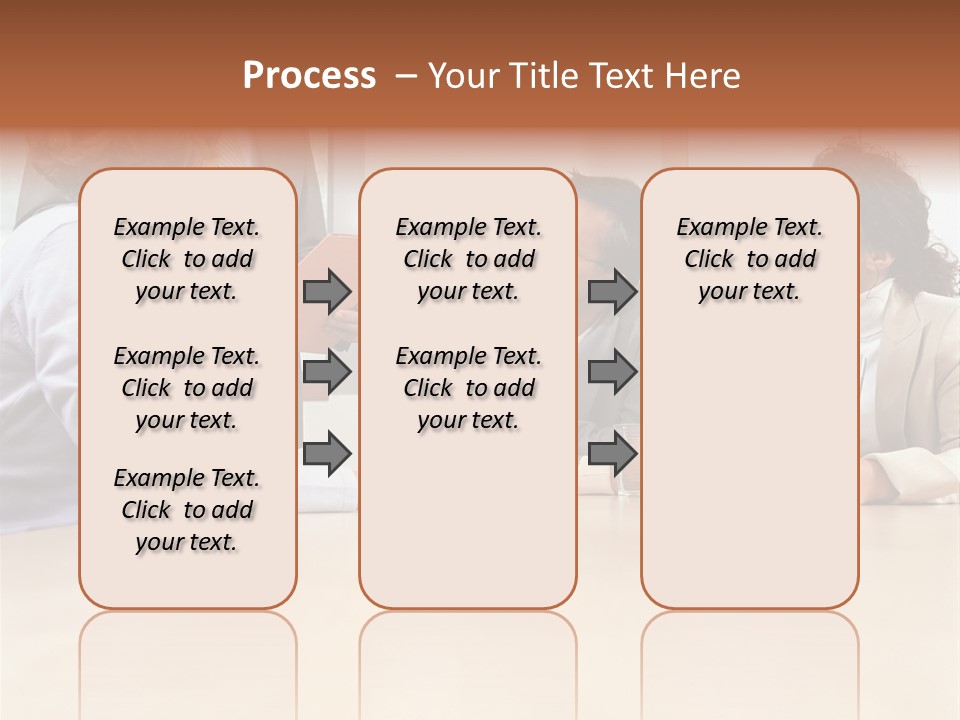 Stockphotographs Communicating Businesswoman PowerPoint Template