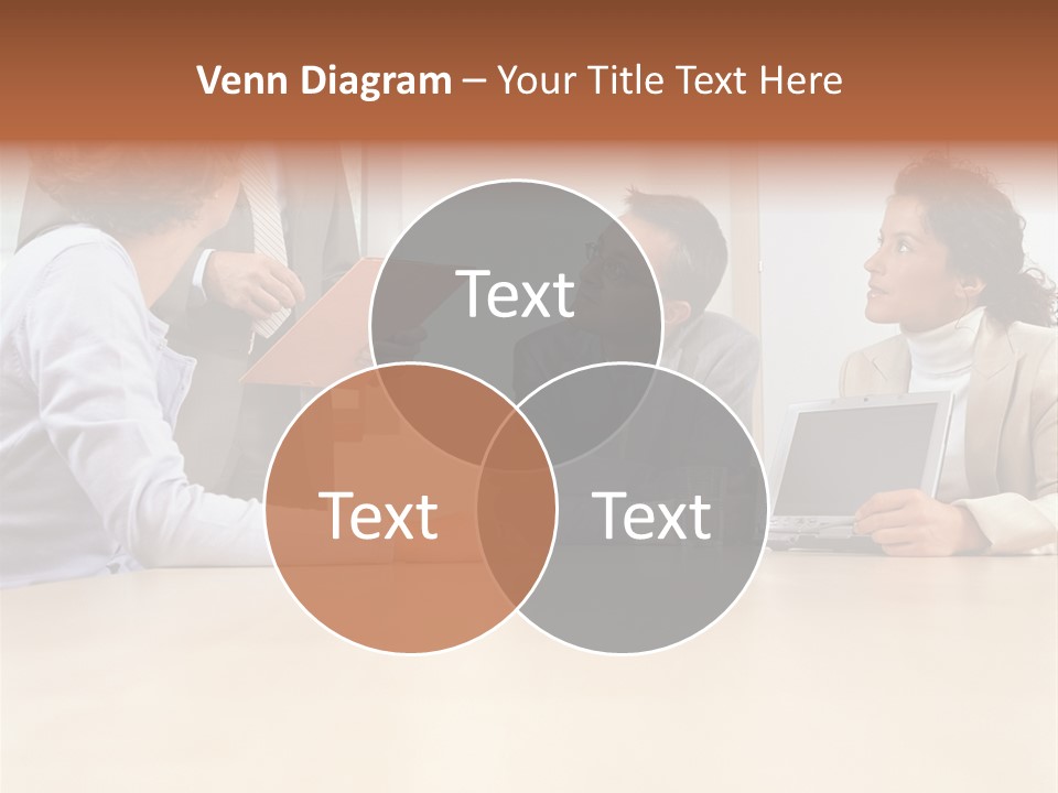 Stockphotographs Communicating Businesswoman PowerPoint Template