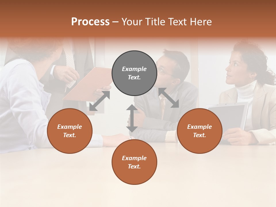 Stockphotographs Communicating Businesswoman PowerPoint Template