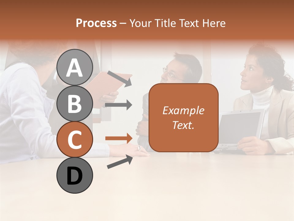 Stockphotographs Communicating Businesswoman PowerPoint Template