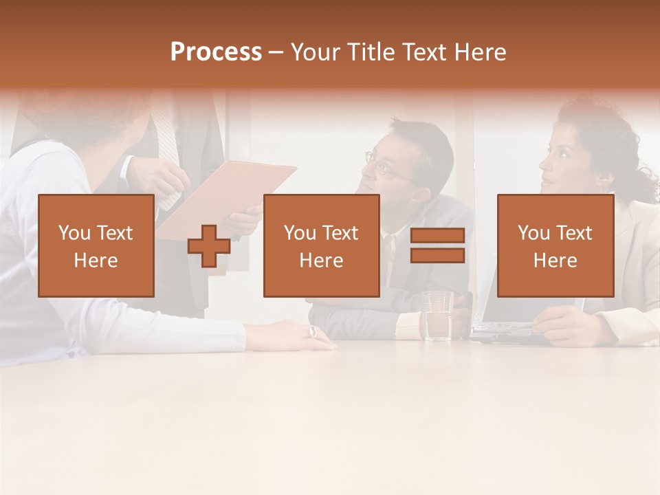 Stockphotographs Communicating Businesswoman PowerPoint Template