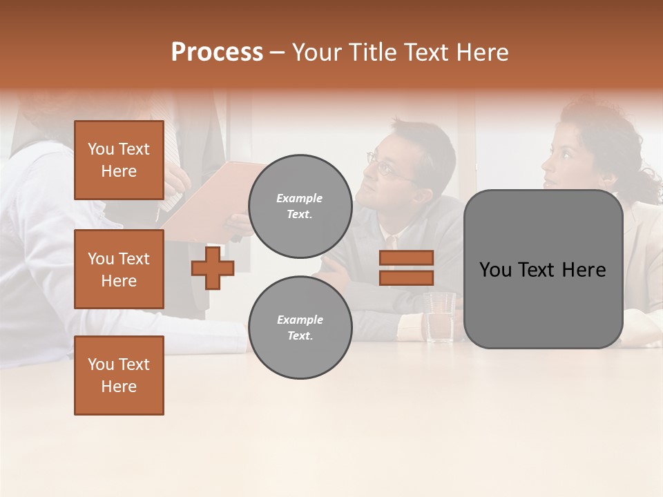 Stockphotographs Communicating Businesswoman PowerPoint Template