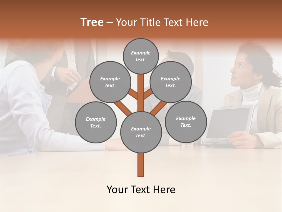 Stockphotographs Communicating Businesswoman PowerPoint Template