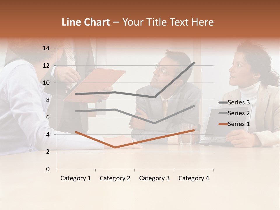 Stockphotographs Communicating Businesswoman PowerPoint Template