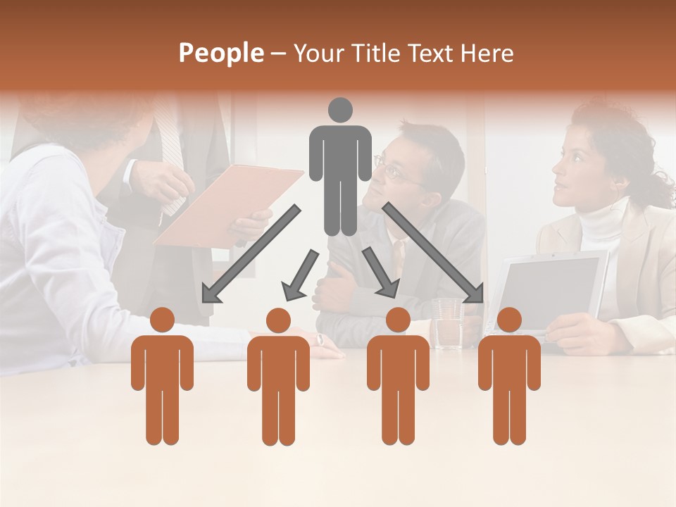 Stockphotographs Communicating Businesswoman PowerPoint Template