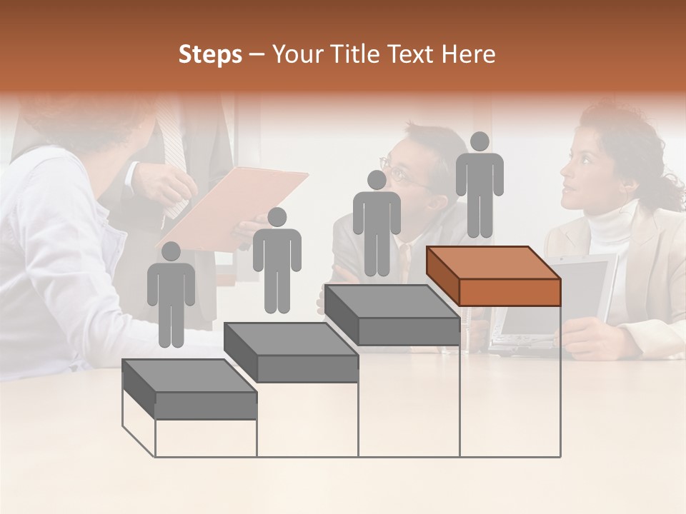 Stockphotographs Communicating Businesswoman PowerPoint Template