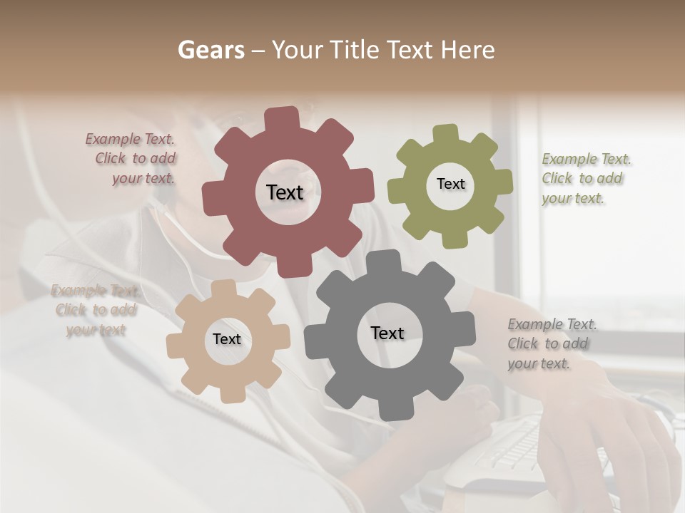 Telephonist Officeinterior Posters PowerPoint Template