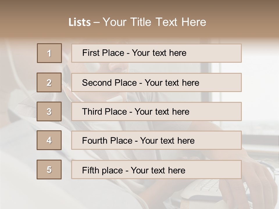 Telephonist Officeinterior Posters PowerPoint Template