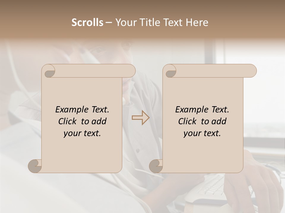 Telephonist Officeinterior Posters PowerPoint Template