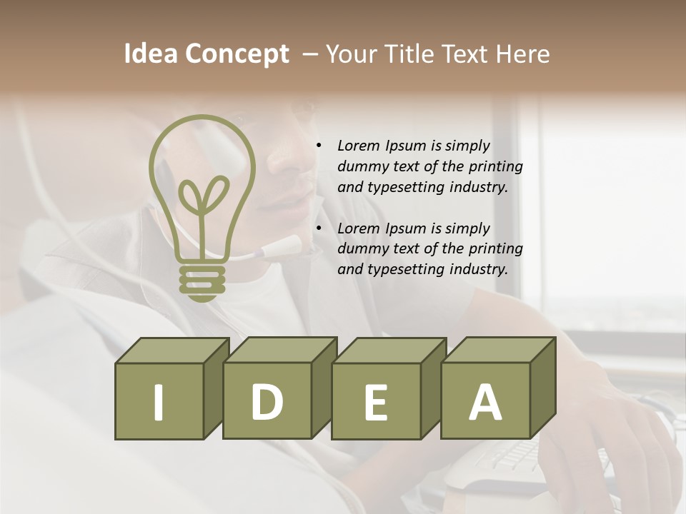 Telephonist Officeinterior Posters PowerPoint Template