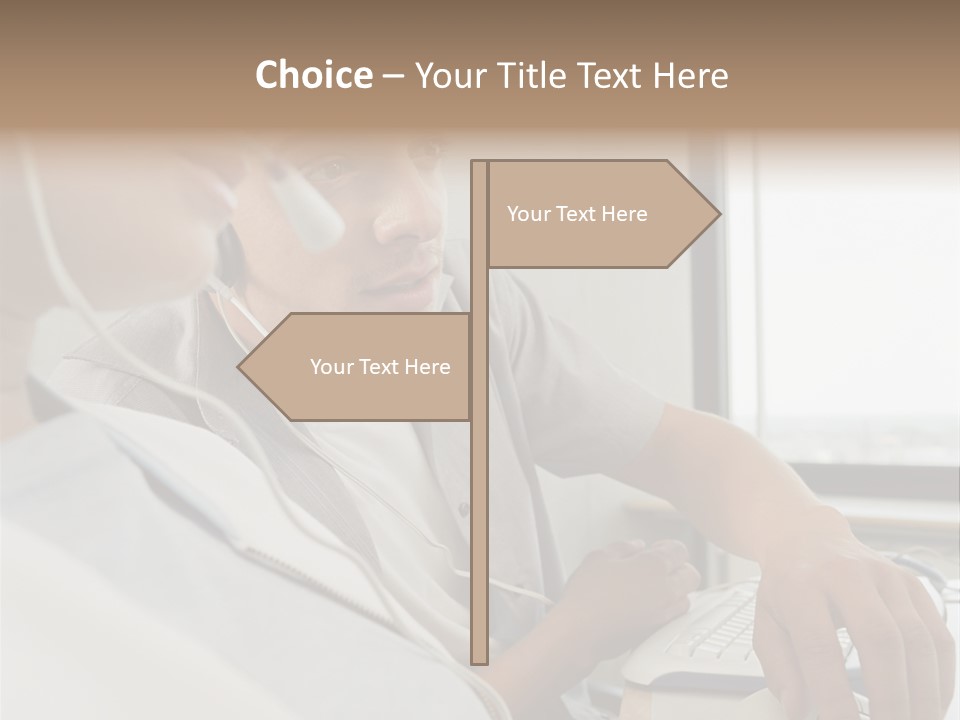 Telephonist Officeinterior Posters PowerPoint Template