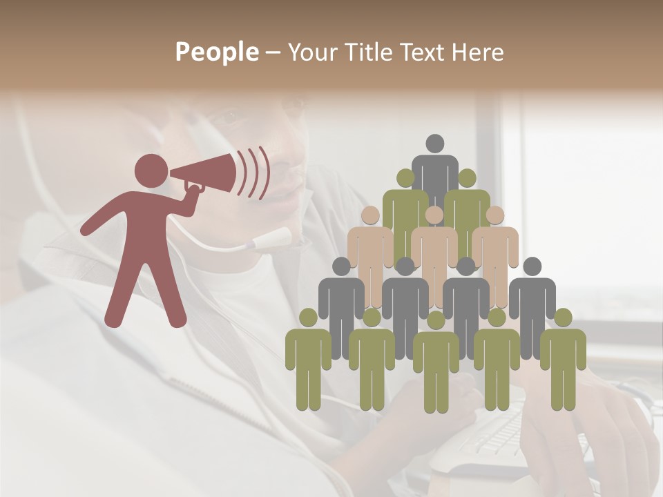 Telephonist Officeinterior Posters PowerPoint Template