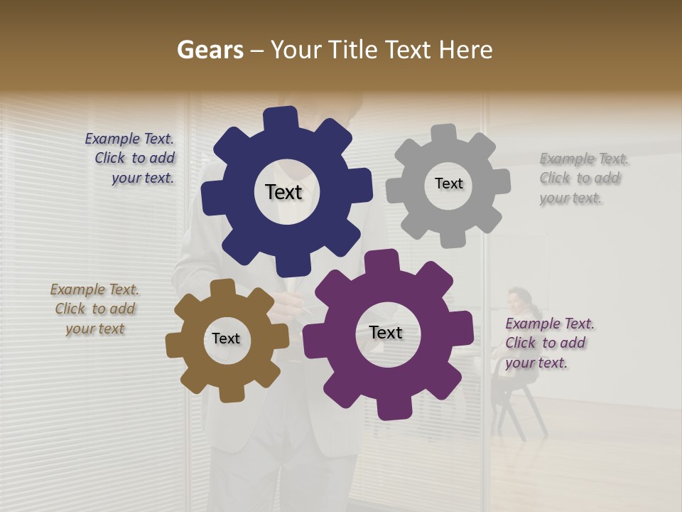 Lookingcamera Inside Posters PowerPoint Template