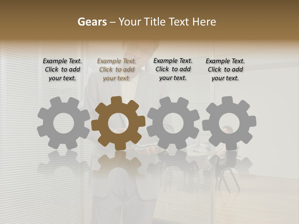 Lookingcamera Inside Posters PowerPoint Template