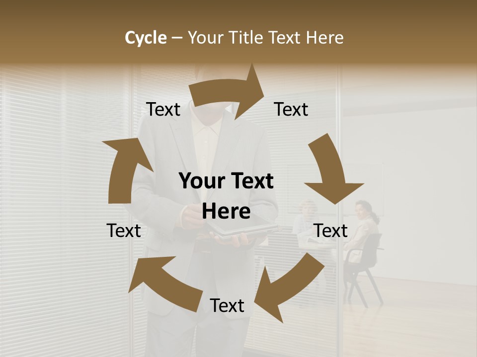 Lookingcamera Inside Posters PowerPoint Template