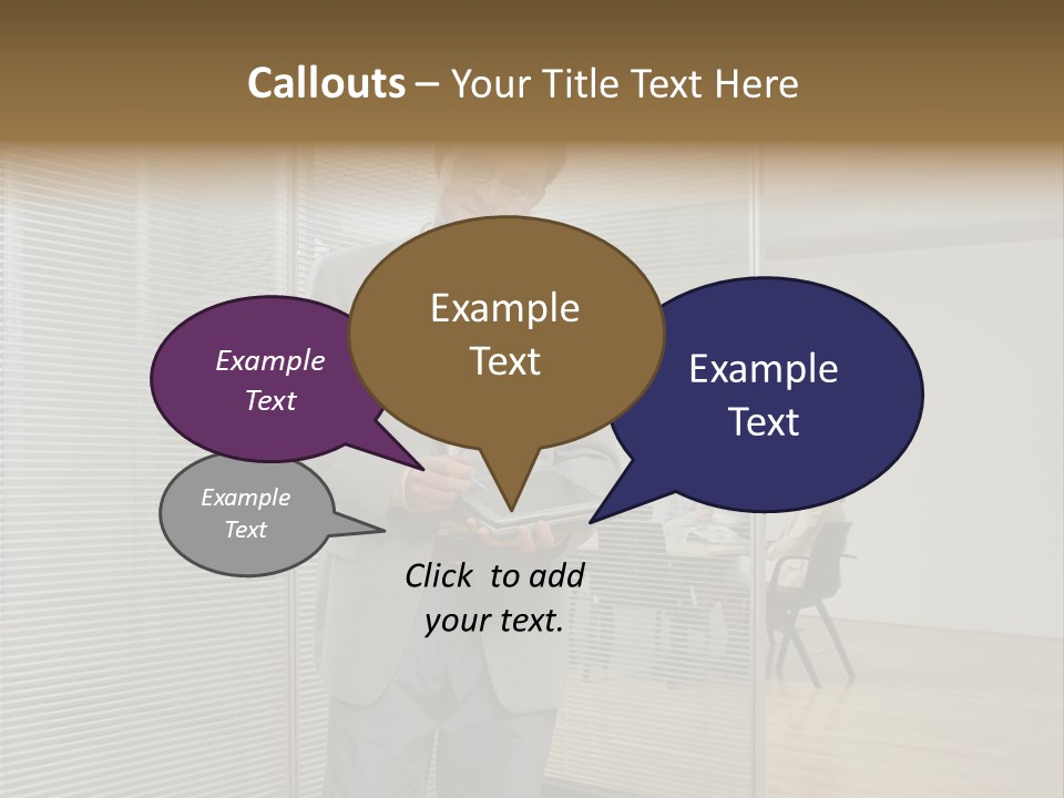 Lookingcamera Inside Posters PowerPoint Template