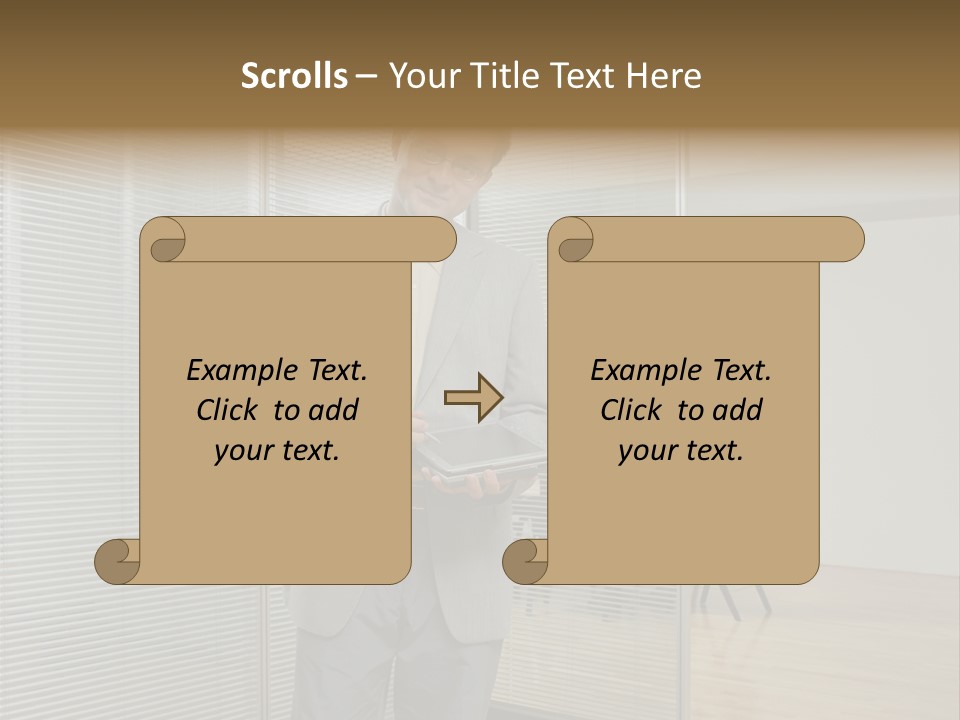 Lookingcamera Inside Posters PowerPoint Template