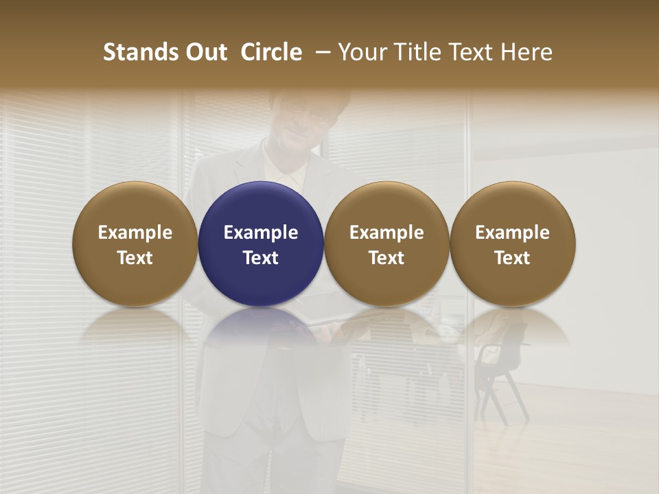 Lookingcamera Inside Posters PowerPoint Template