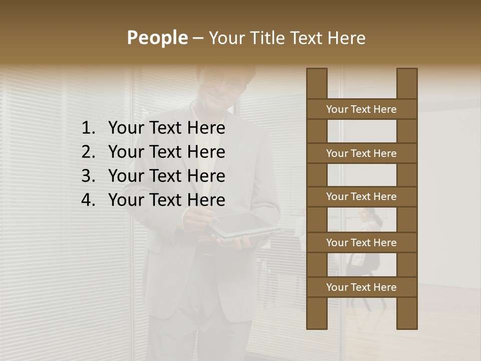 Lookingcamera Inside Posters PowerPoint Template