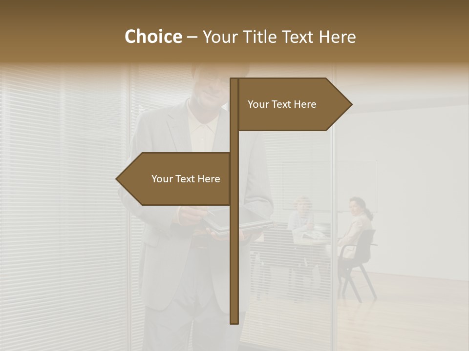 Lookingcamera Inside Posters PowerPoint Template