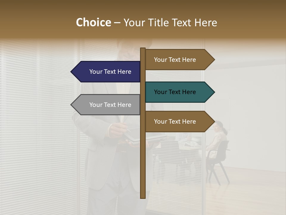 Lookingcamera Inside Posters PowerPoint Template