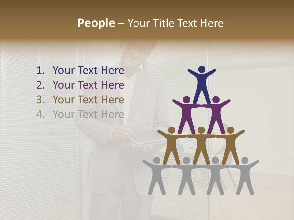 Lookingcamera Inside Posters PowerPoint Template