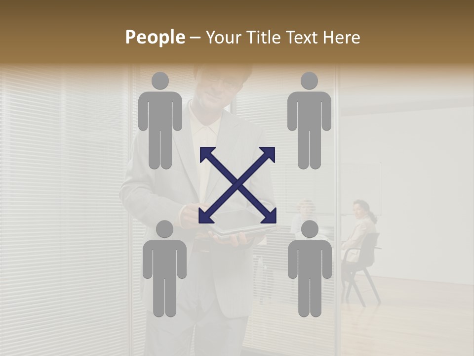 Lookingcamera Inside Posters PowerPoint Template