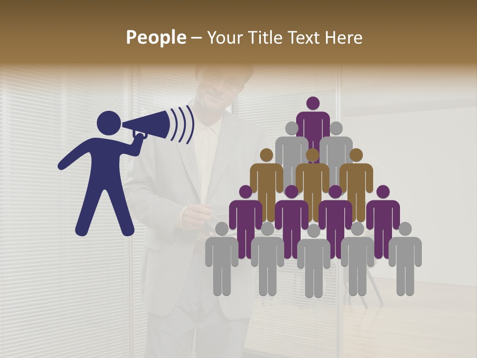 Lookingcamera Inside Posters PowerPoint Template