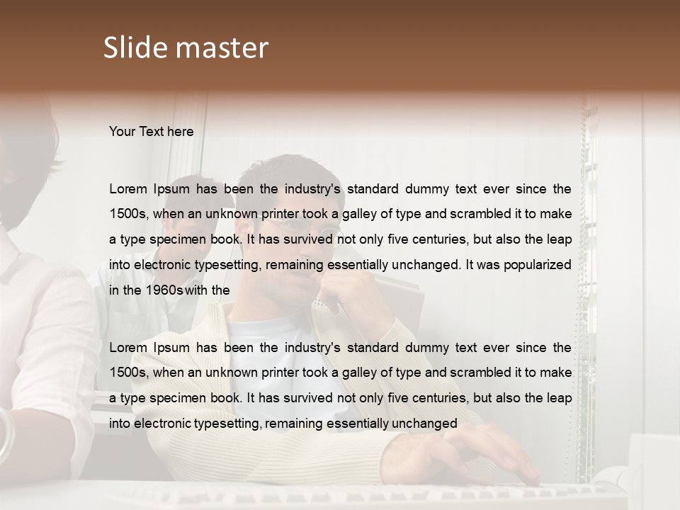 Occupation Desk Pictures PowerPoint Template