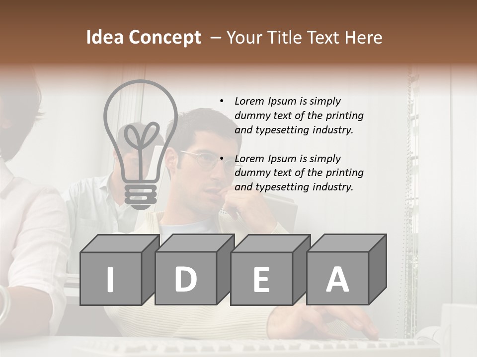 Occupation Desk Pictures PowerPoint Template