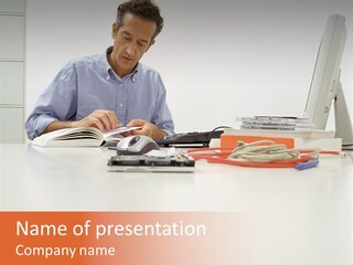 Personalcomputer Someone Inside PowerPoint Template