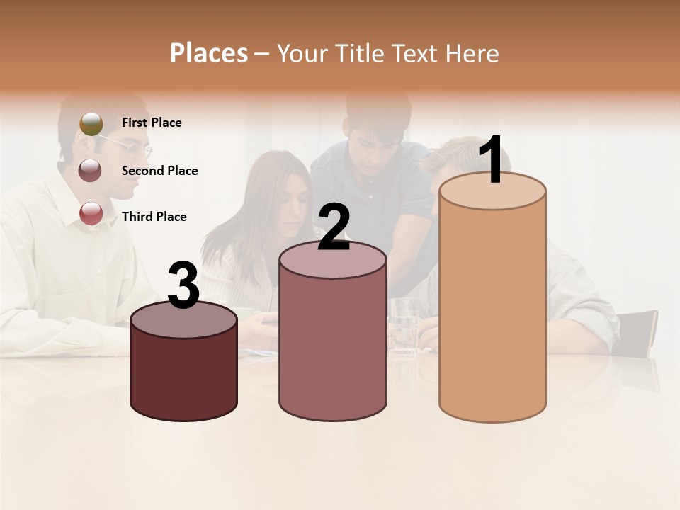 Office Workers In Meeting PowerPoint Template