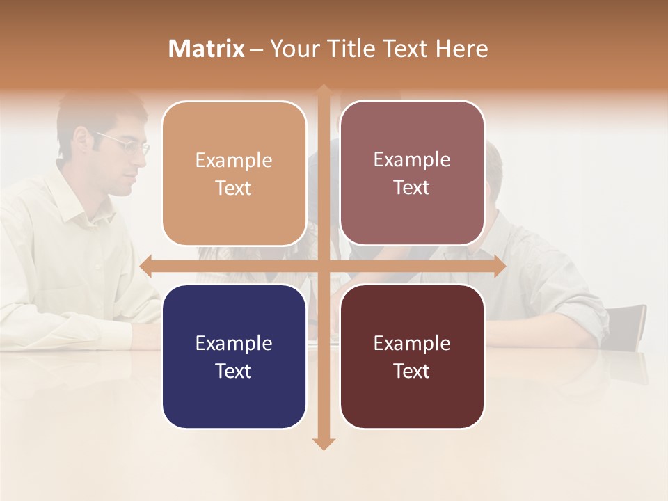 Office Workers In Meeting PowerPoint Template