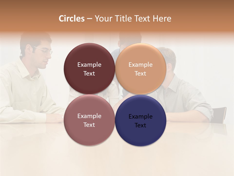 Office Workers In Meeting PowerPoint Template