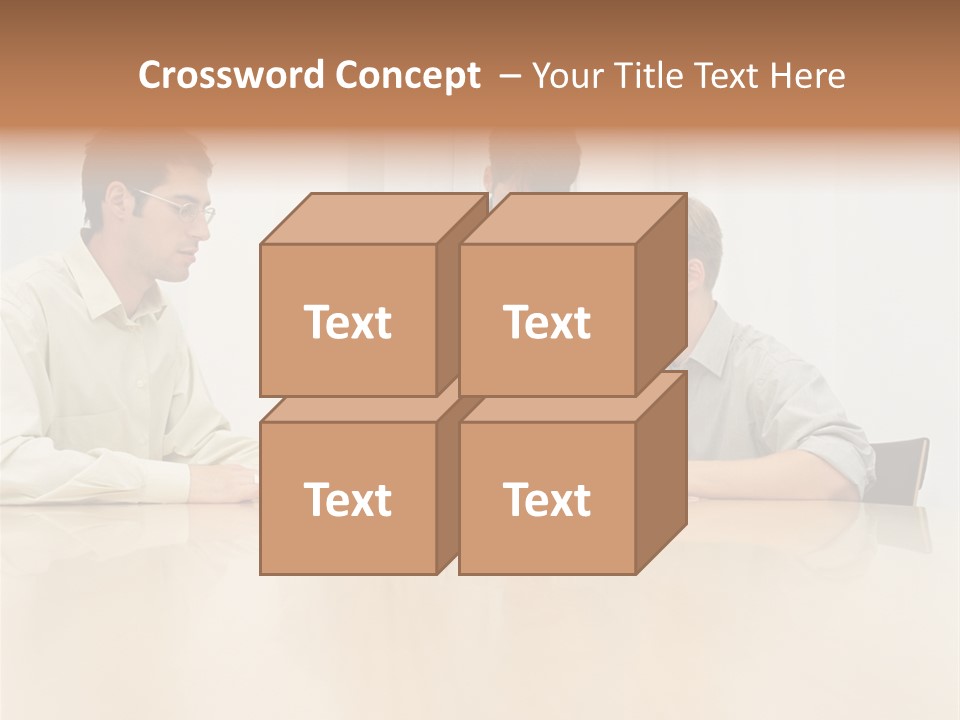 Office Workers In Meeting PowerPoint Template