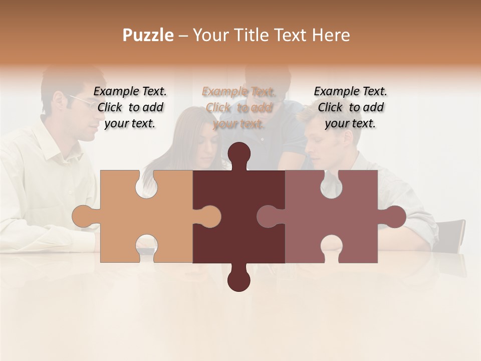 Office Workers In Meeting PowerPoint Template