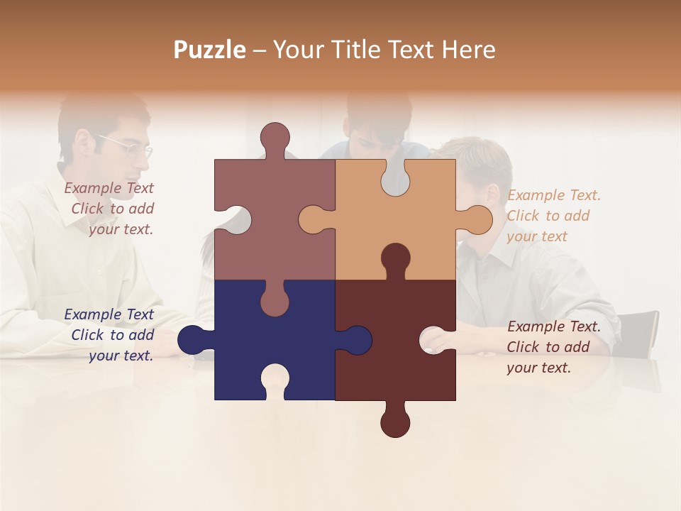 Office Workers In Meeting PowerPoint Template