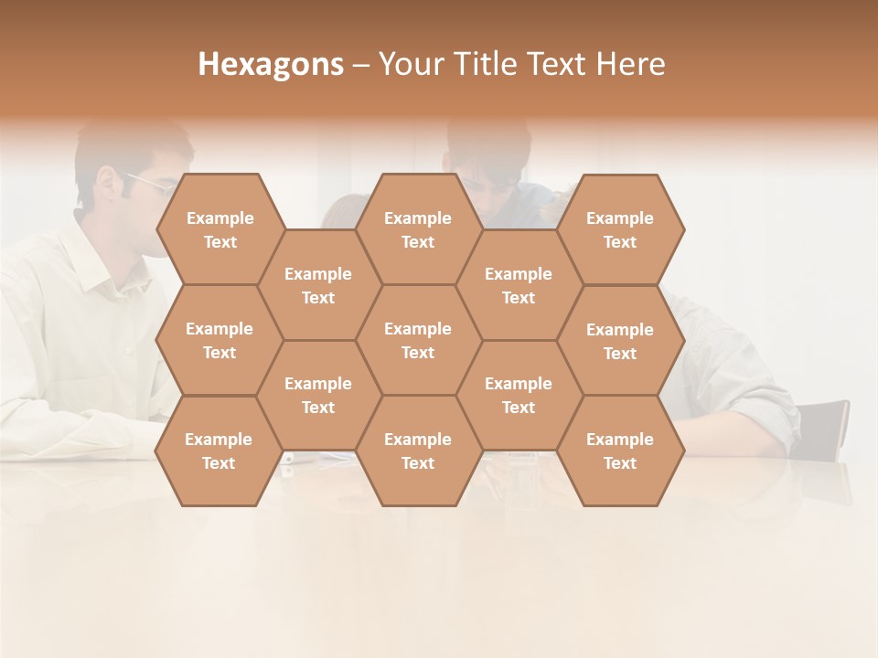 Office Workers In Meeting PowerPoint Template