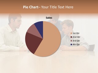 Office Workers In Meeting PowerPoint Template