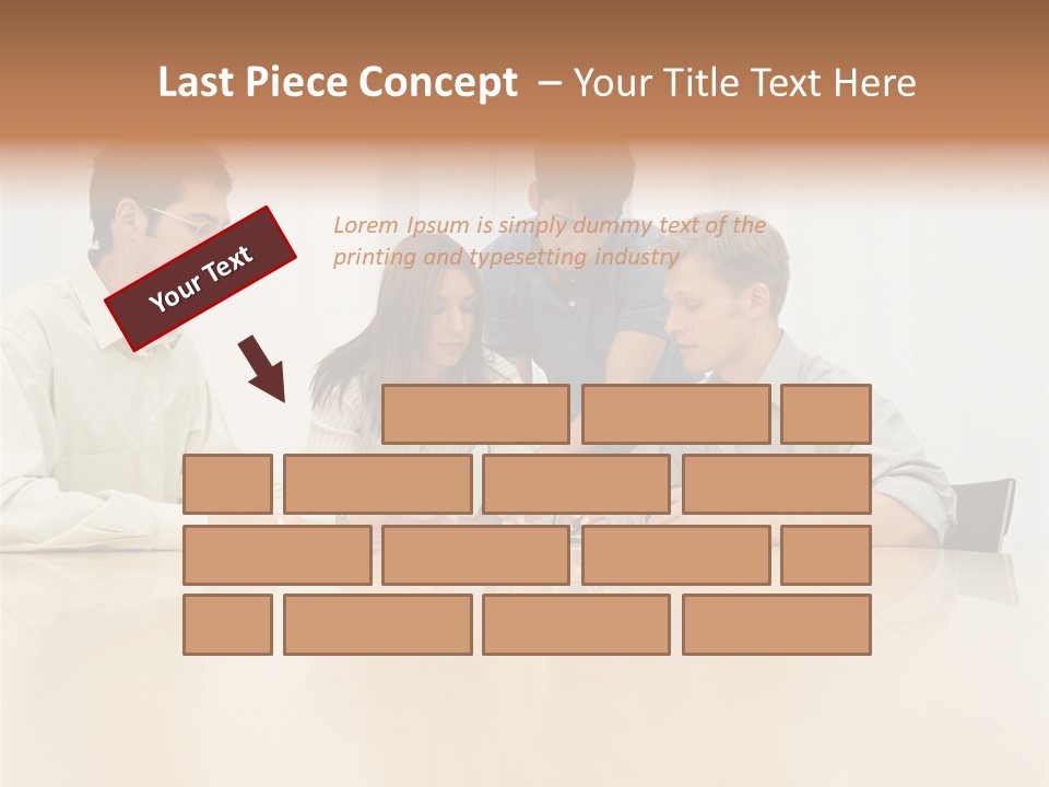 Office Workers In Meeting PowerPoint Template