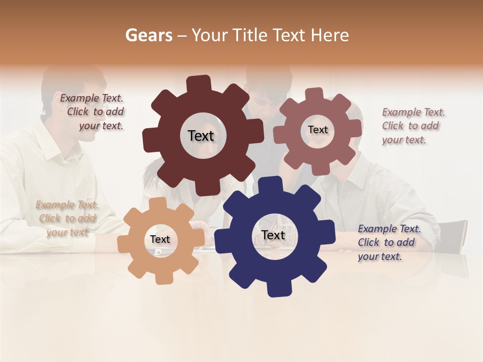 Office Workers In Meeting PowerPoint Template