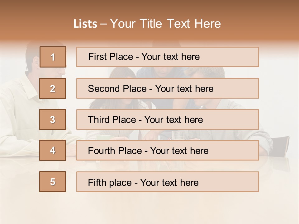 Office Workers In Meeting PowerPoint Template