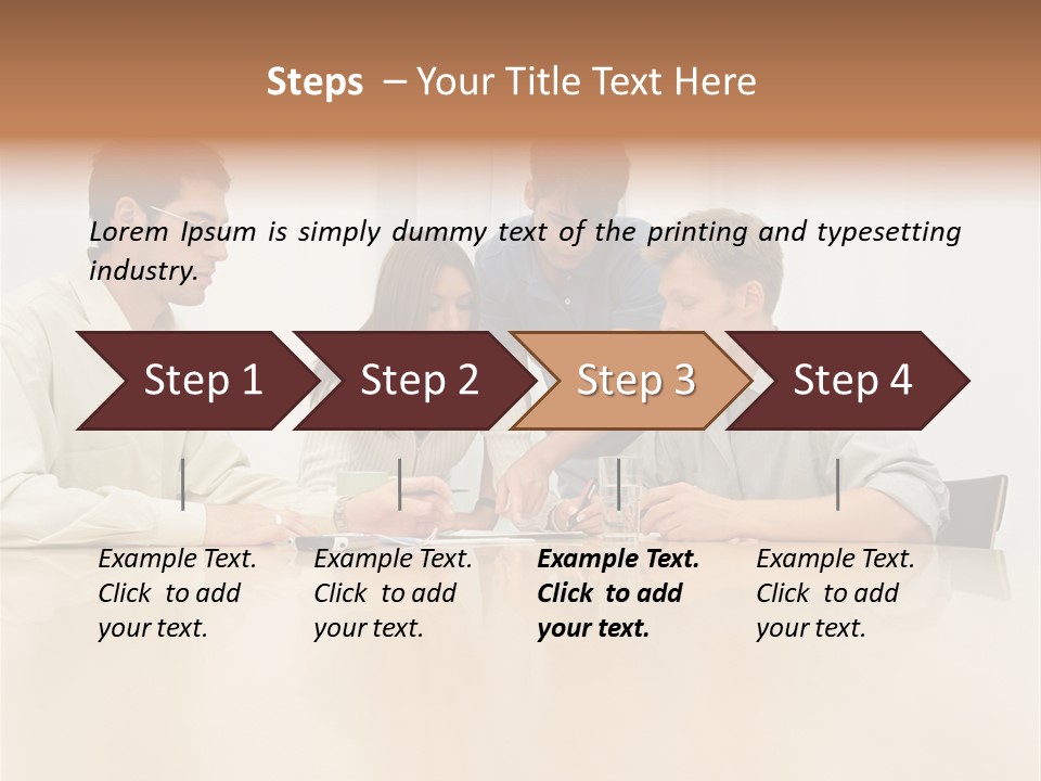 Office Workers In Meeting PowerPoint Template
