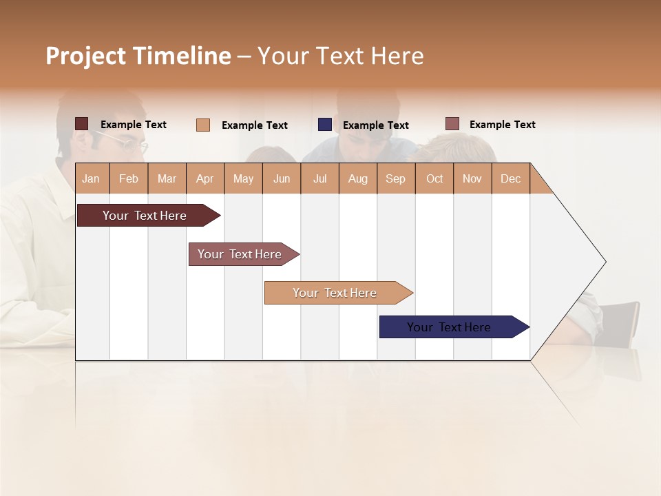 Office Workers In Meeting PowerPoint Template