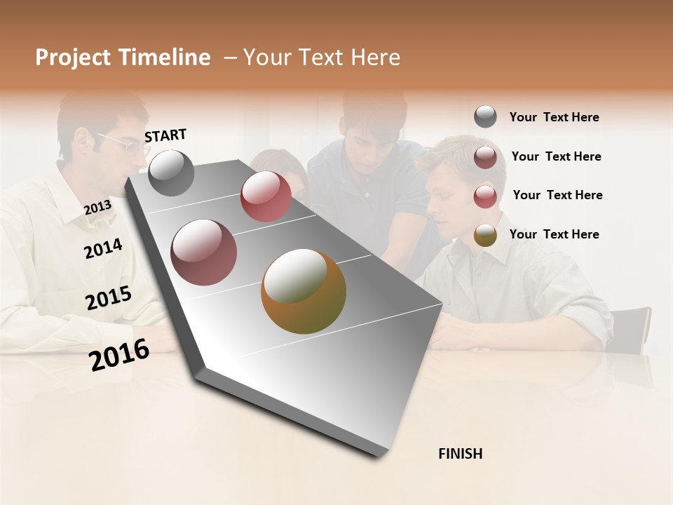 Office Workers In Meeting PowerPoint Template
