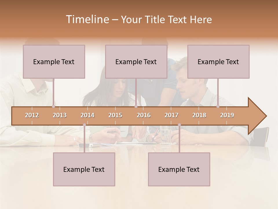 Office Workers In Meeting PowerPoint Template