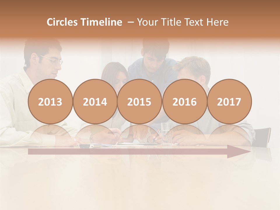 Office Workers In Meeting PowerPoint Template