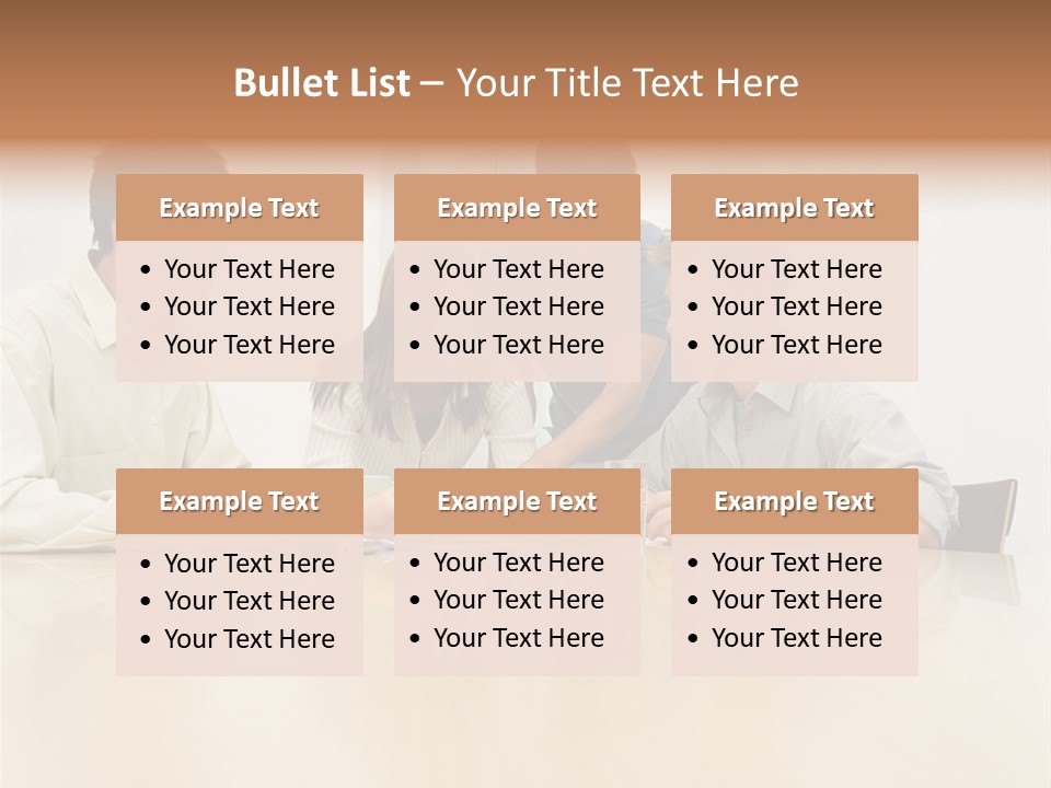 Office Workers In Meeting PowerPoint Template