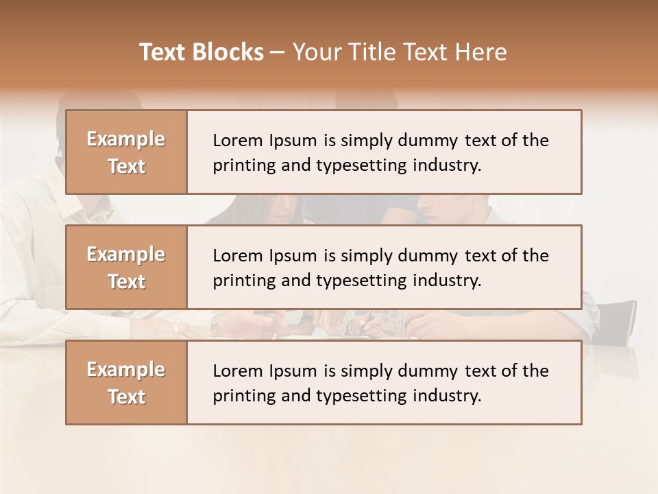 Office Workers In Meeting PowerPoint Template